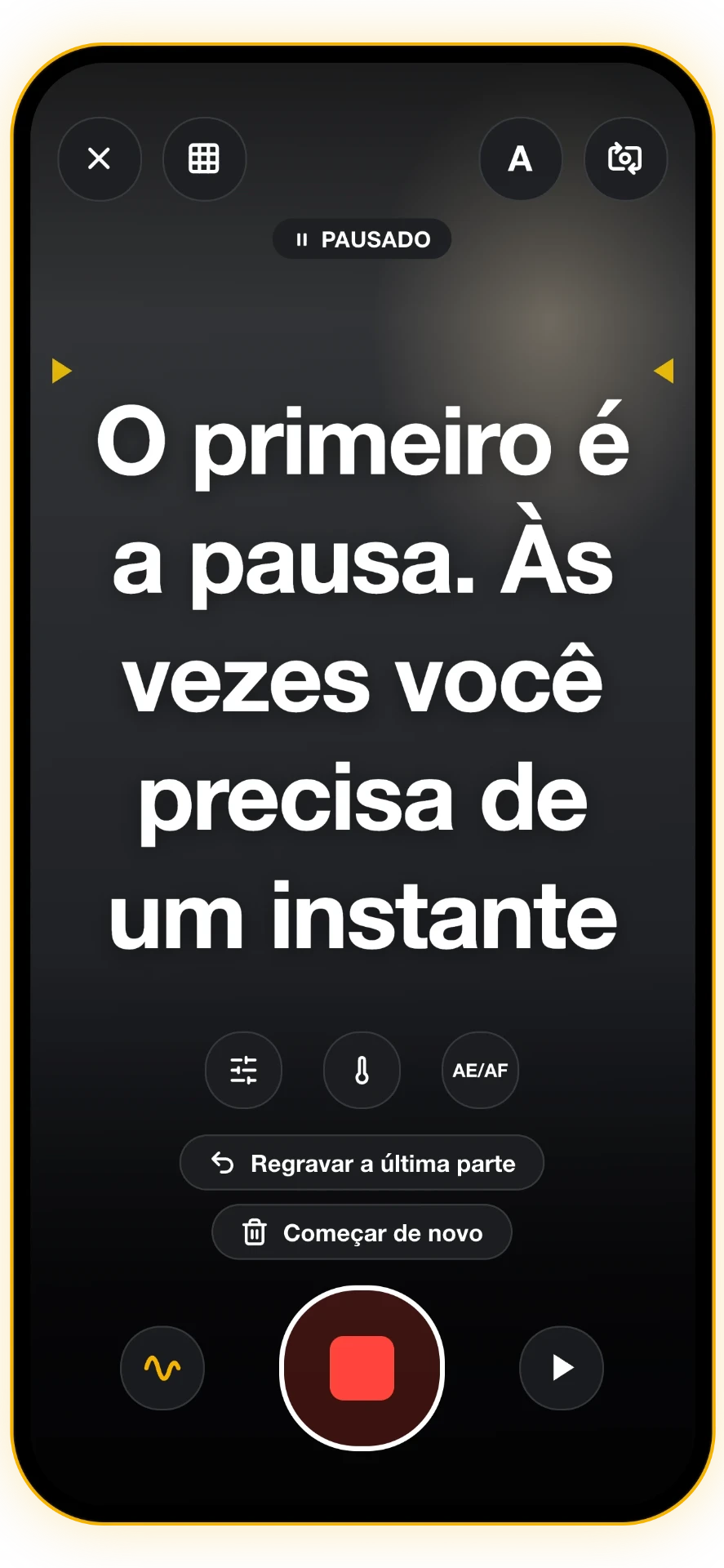 Captura 5 de 5: Pausa durante a gravação
