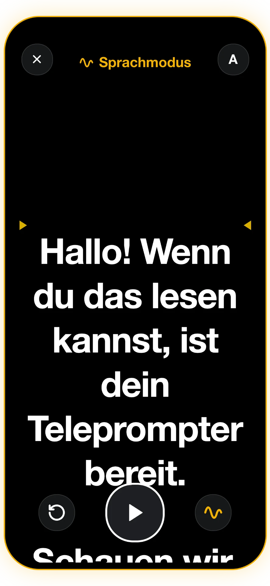 Screenshot 2 von 4: Voice-Tracking-Teleprompter