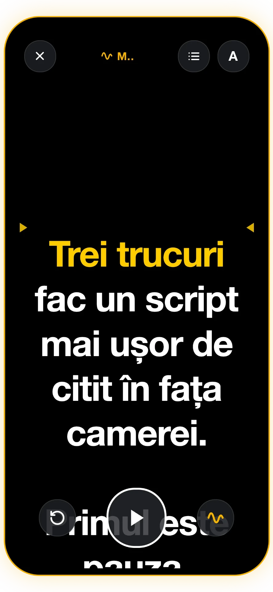 Captura 2 din 5: Teleprompter cu urmărire vocală