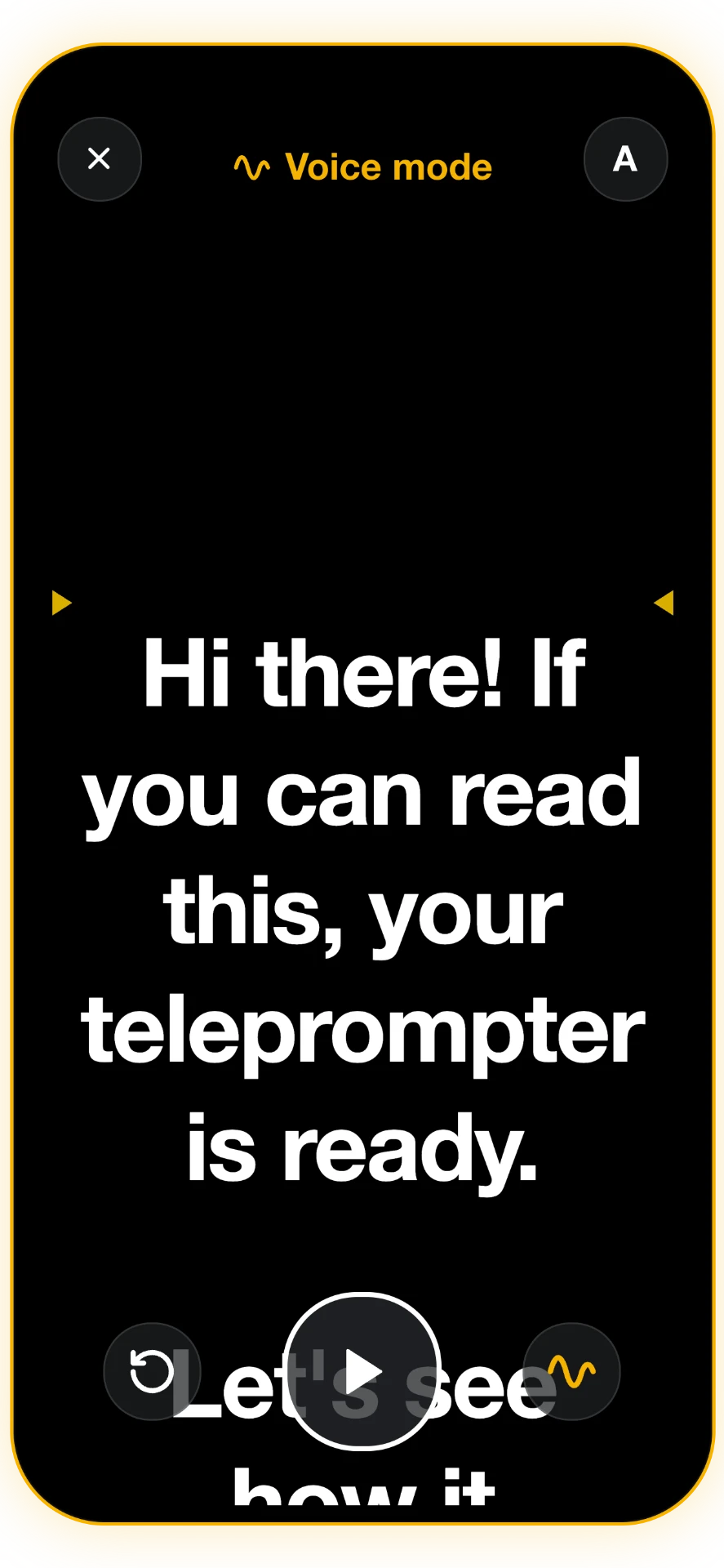 Screenshot 2 of 4: Voice-tracking teleprompter