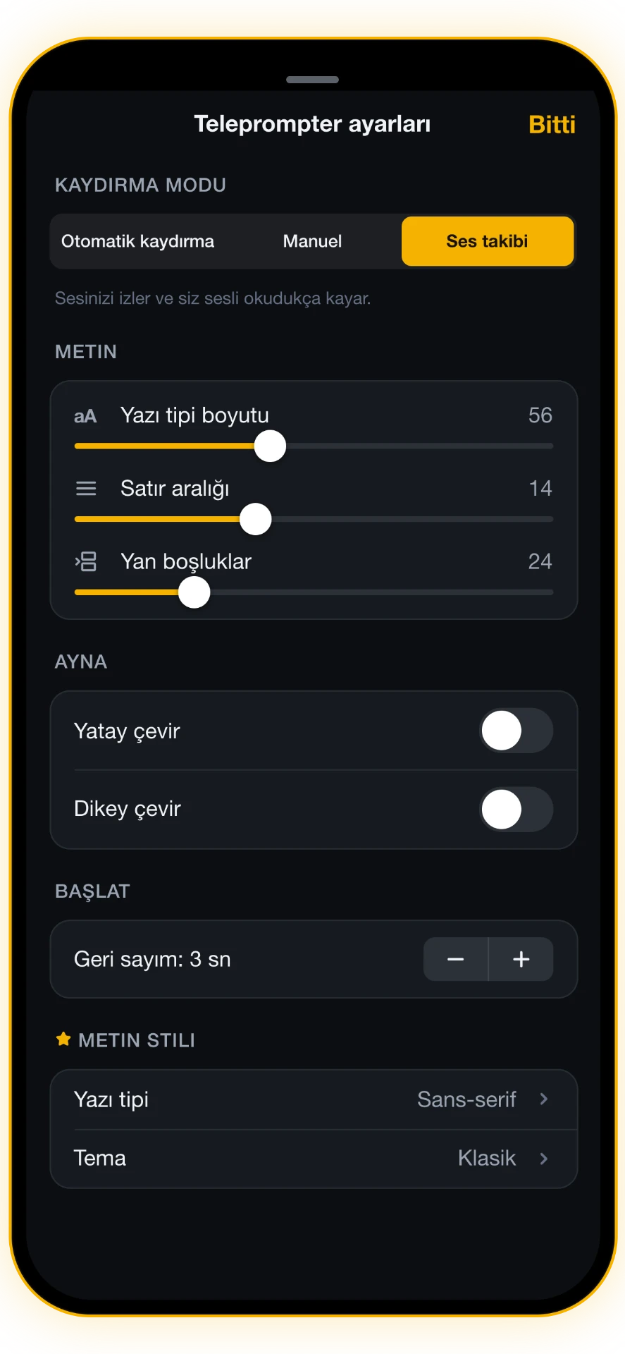 Ekran görüntüsü 3/4: Her ayrıntıyı ince ayarla