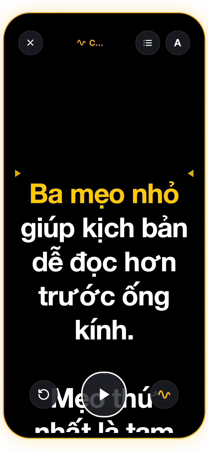 Ảnh chụp màn hình 2 trên 5: Máy nhắc chữ theo dõi giọng nói