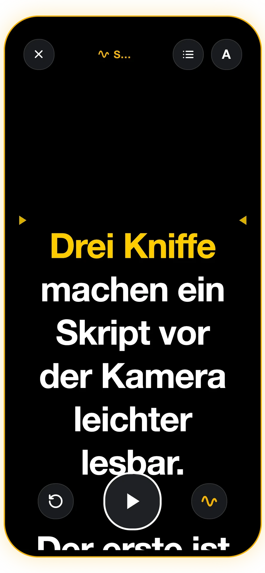 Screenshot 3 von 6: Voice-Tracking-Teleprompter