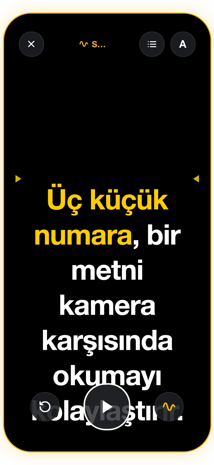 Ekran görüntüsü 3/6: Sesle takip eden suflör