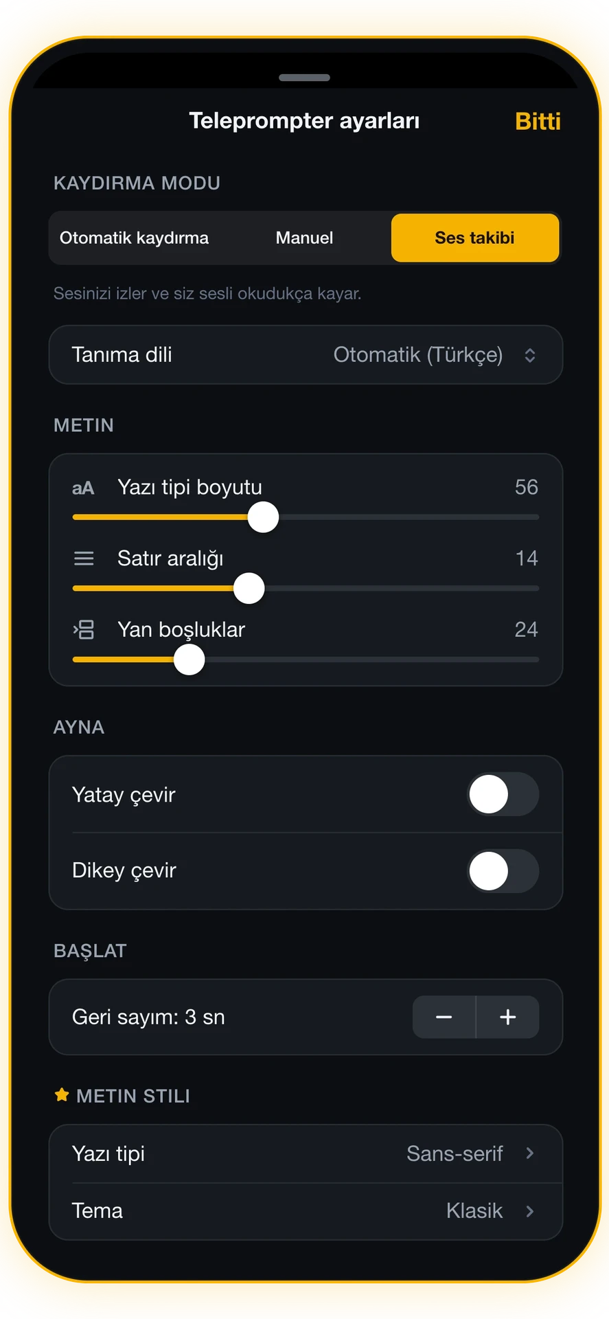 Ekran görüntüsü 4/6: Her ayrıntıyı ince ayarla